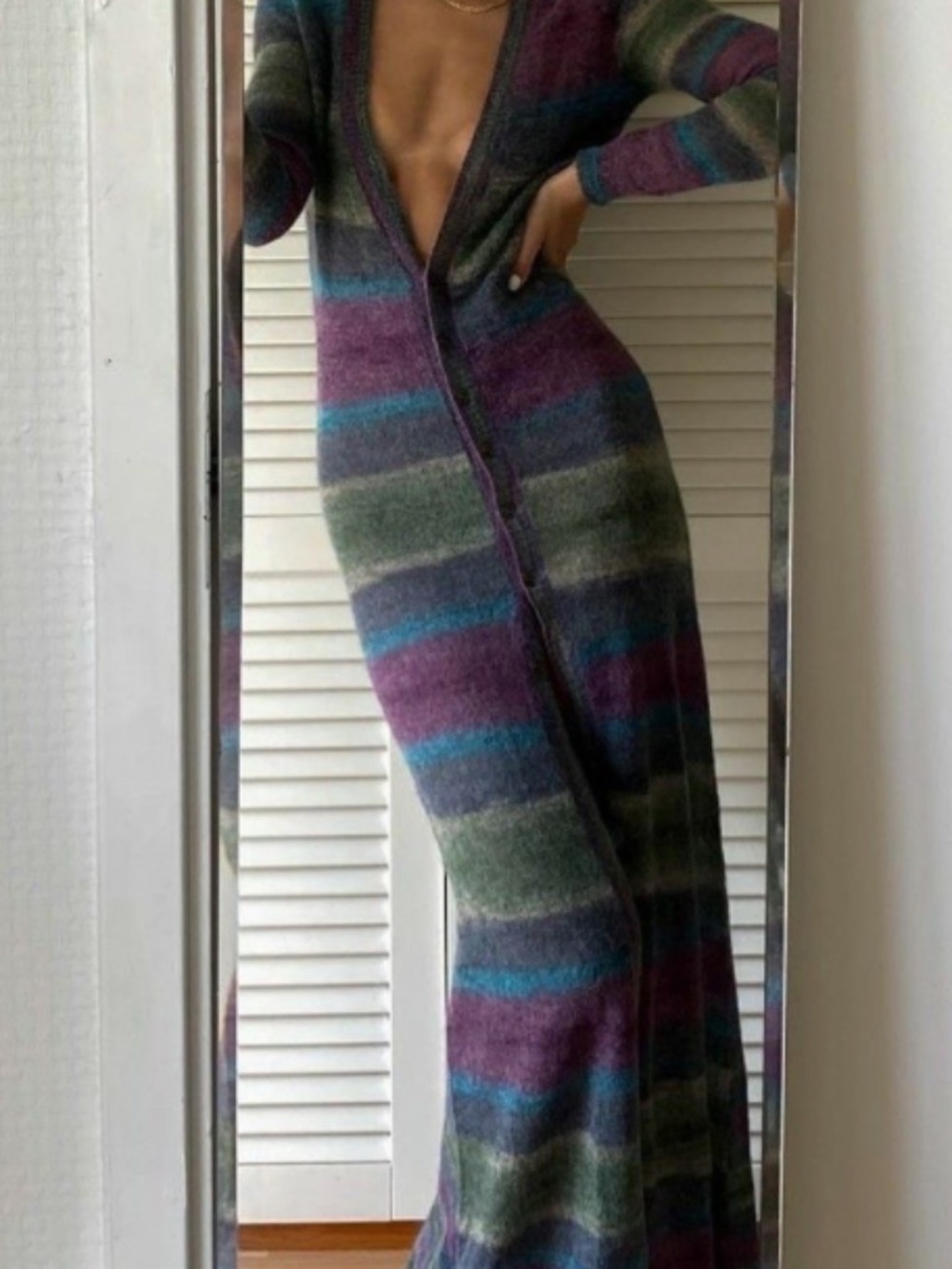 Jacquemus La Robe Gilet Striped Mohair-Blend Cardigan